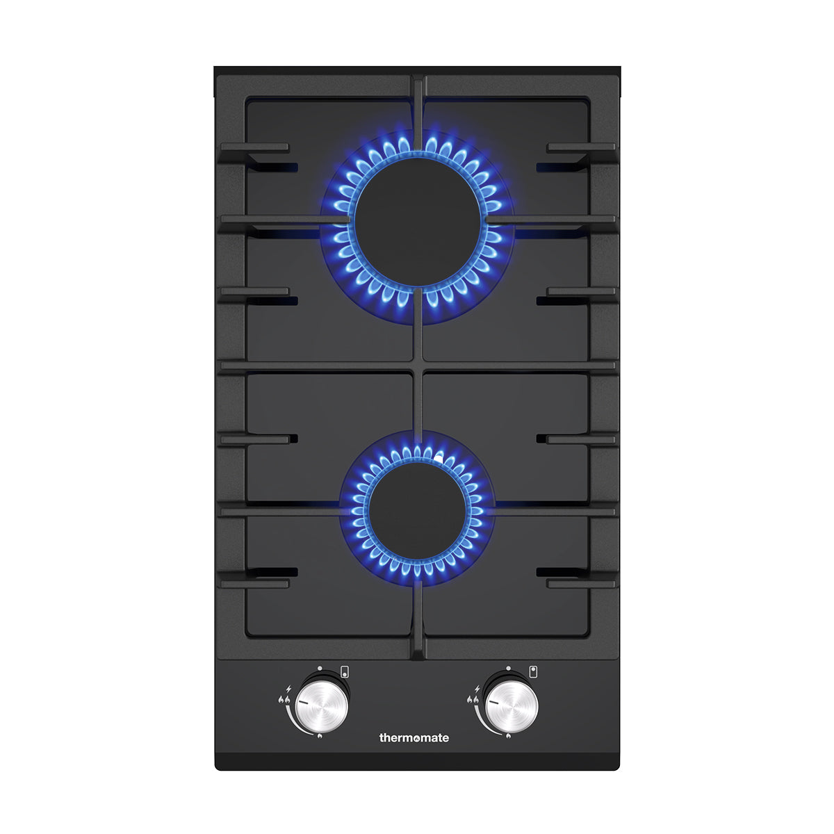 Thermomate 30cm Stainless Steel Built-in 2 Burners Gas Hob